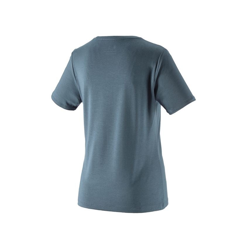 Överdelar: Modal-shirt e.s. ventura vintage, dam + järnblå 3