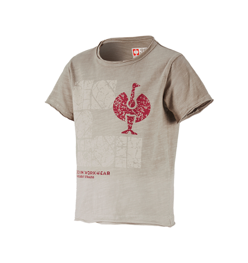 Överdelar: e.s. T-Shirt denim workwear, barn + taupe vintage 1