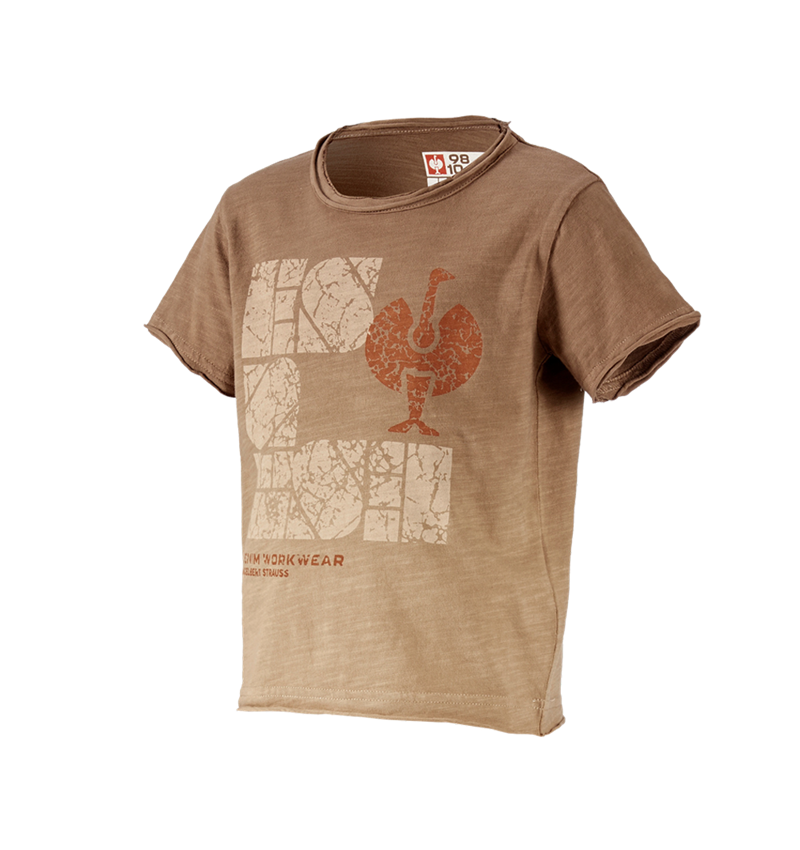 Överdelar: e.s. T-Shirt denim workwear, barn + ljusbrun vintage 1