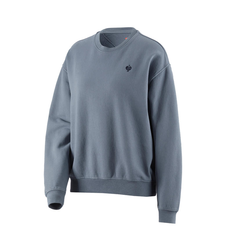 Teman: Oversize sweatshirt e.s.motion ten, dam + rökblå vintage 3