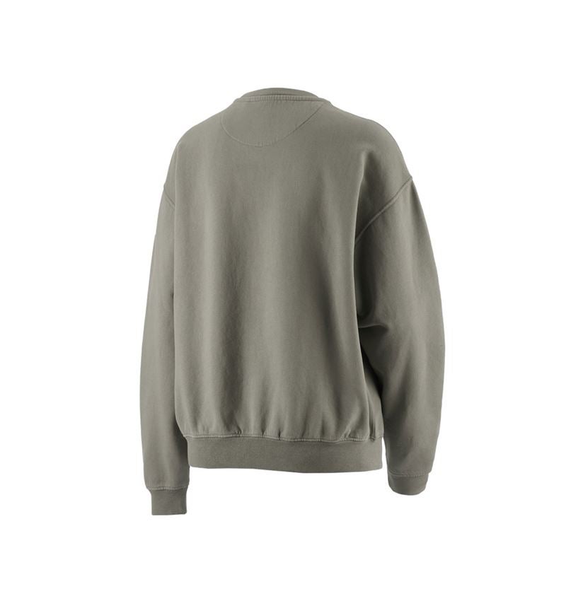 Överdelar: Oversize sweatshirt e.s.motion ten, dam + mossgrön vintage 3