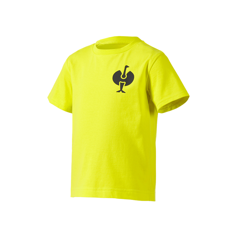 Teman: T-Shirt e.s.trail, barn + acidgul/svart 2