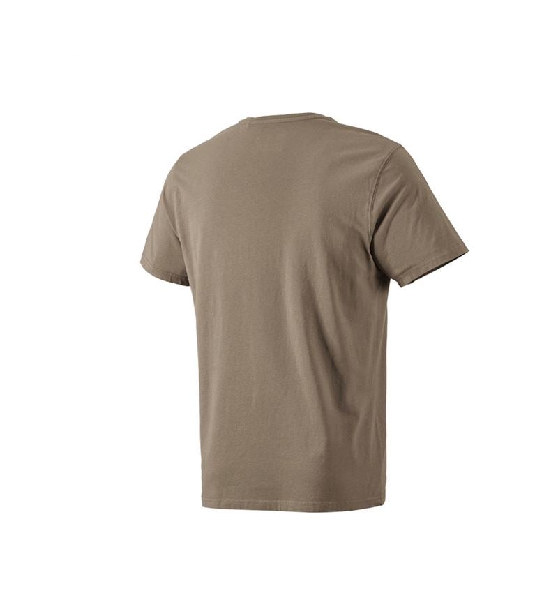 Överdelar: T-Shirt e.s.motion ten pure + pekanbrun vintage 3