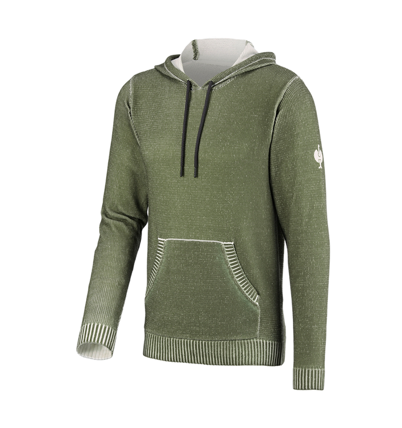 Shirts, Pullover & more: Knitted hoody e.s.iconic + mountaingreen 4