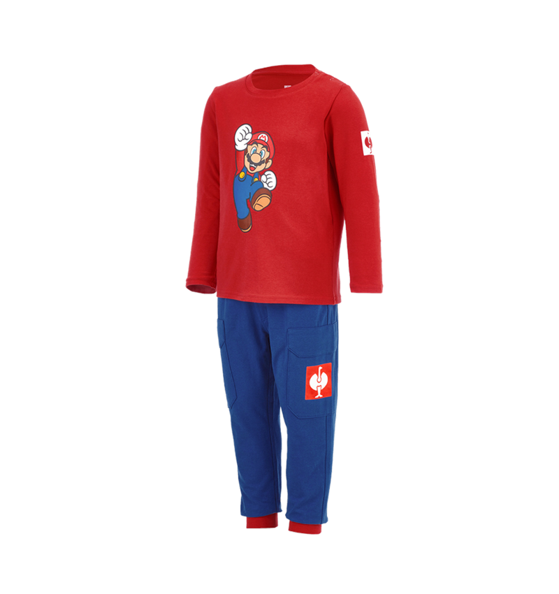 Samarbeten: Super Mario pyjamasset baby + alkaliblå/strauss röd 1