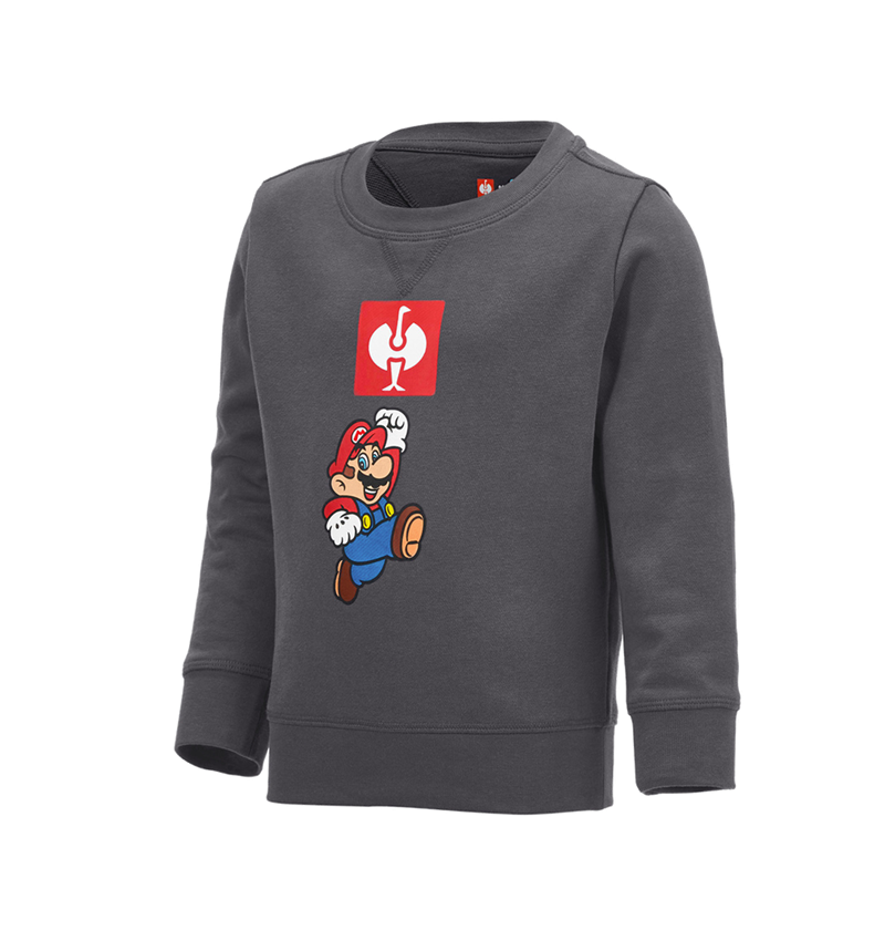 Samarbeten: Super Mario sweatshirt, barn + antracit 2