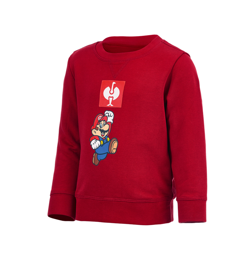 Överdelar: Super Mario sweatshirt, barn + eldröd 2
