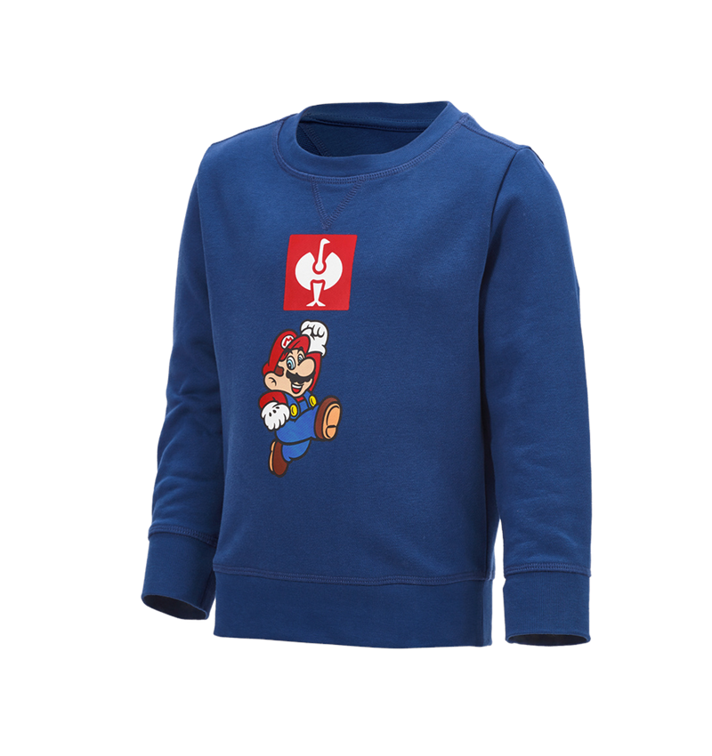 Överdelar: Super Mario sweatshirt, barn + alkaliblå 1