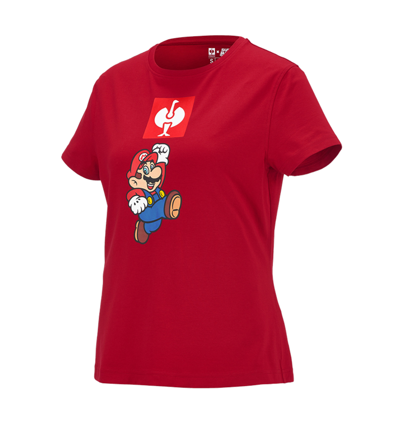 Överdelar: Super Mario T-shirt, dam + eldröd 1