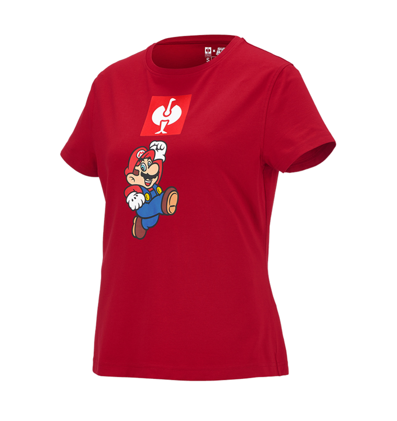 Samarbeten: Super Mario T-shirt, dam + eldröd 1