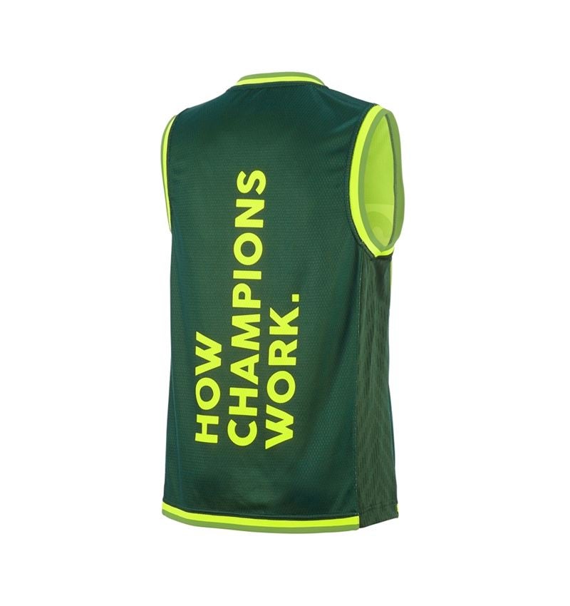 Överdelar: Funktions-tank-shirt e.s.ambition + grön/varselgul 8