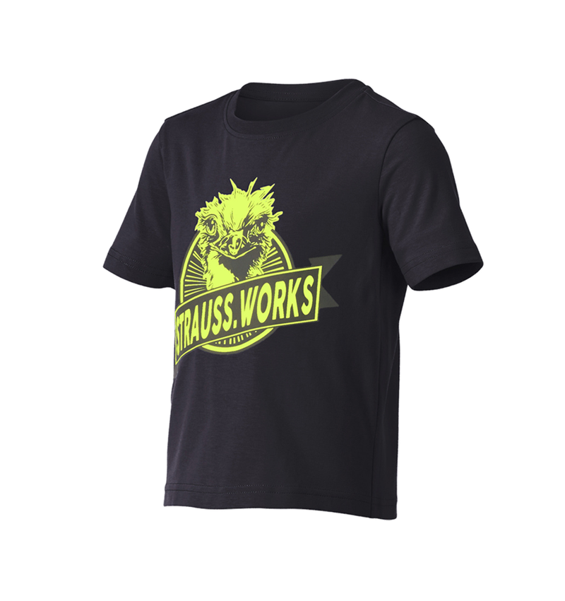 Shirts, Pullover & more: e.s. T-shirt strauss works, children's + black/high-vis yellow 3