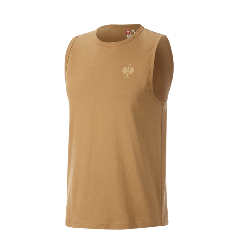 Kläder: Athletic-shirt e.s.iconic + mandelbrun