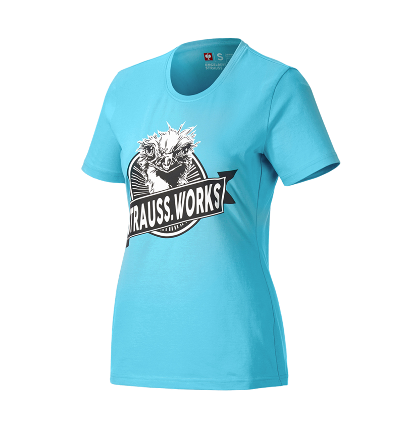 Kläder: e.s. t-shirt strauss works, dam + lapisturkos 4