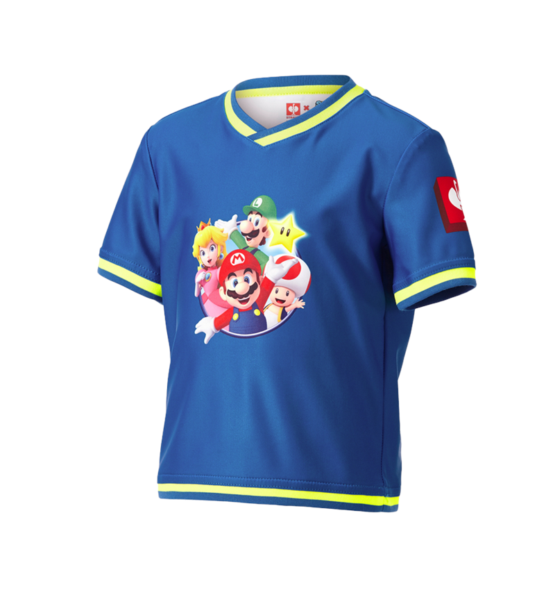 Samarbeten: Super Mario Funktions-t-shirt, barn + gentianablå 3