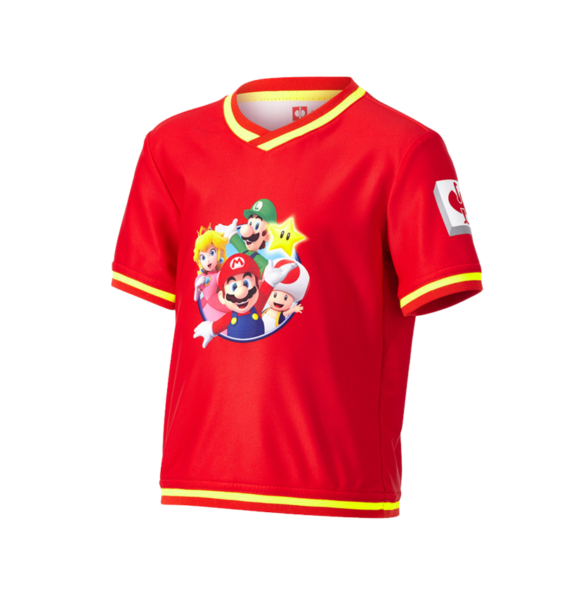 Samarbeten: Super Mario Funktions-t-shirt, barn + strauss röd 4