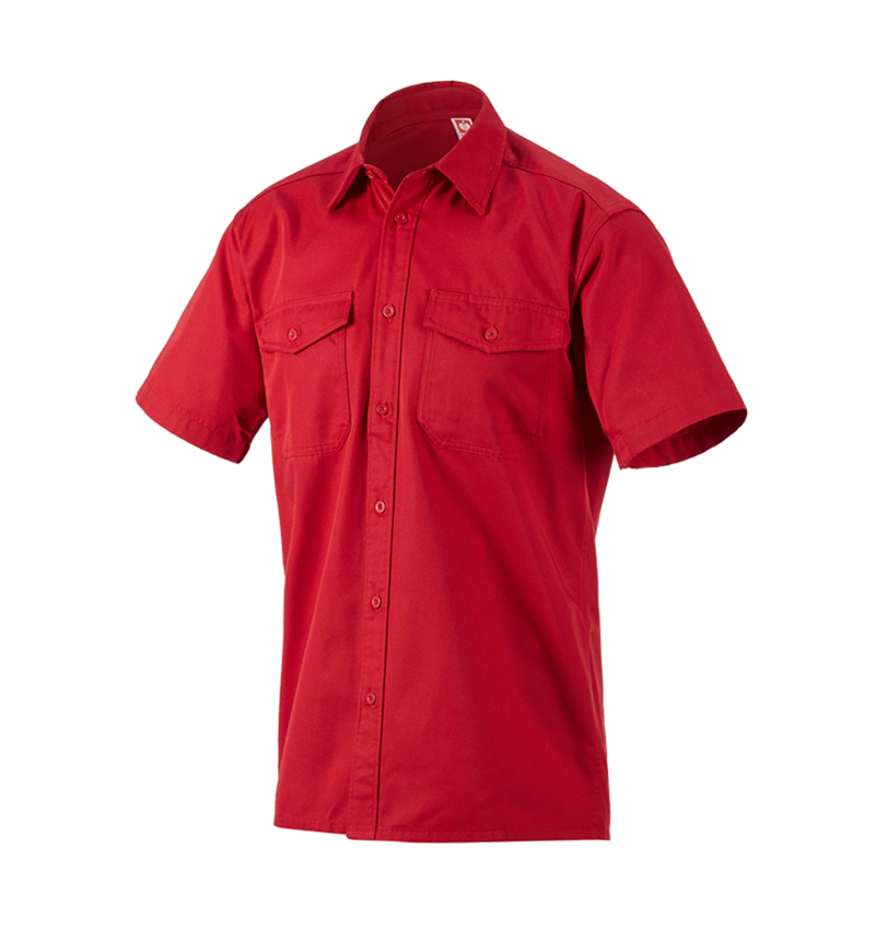 Teman: Arbetsskjorta e.s.classic, kortärmad + röd