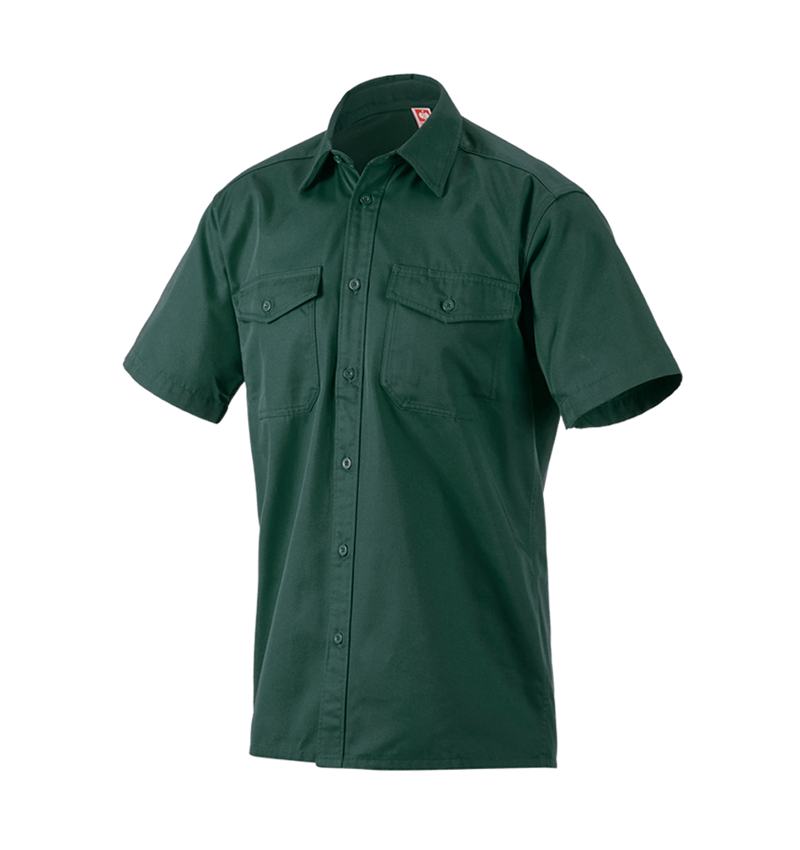 Teman: Arbetsskjorta e.s.classic, kortärmad + grön