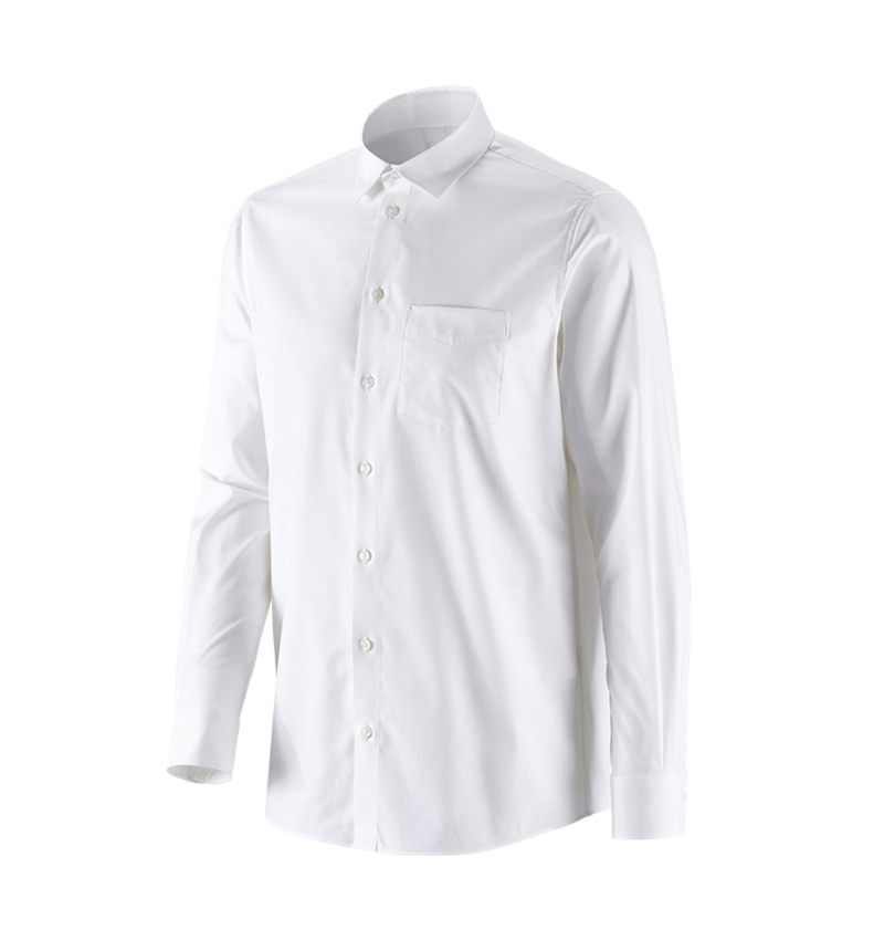 Teman: e.s. Kontorsskjorta cotton stretch, comfort fit + vit 4