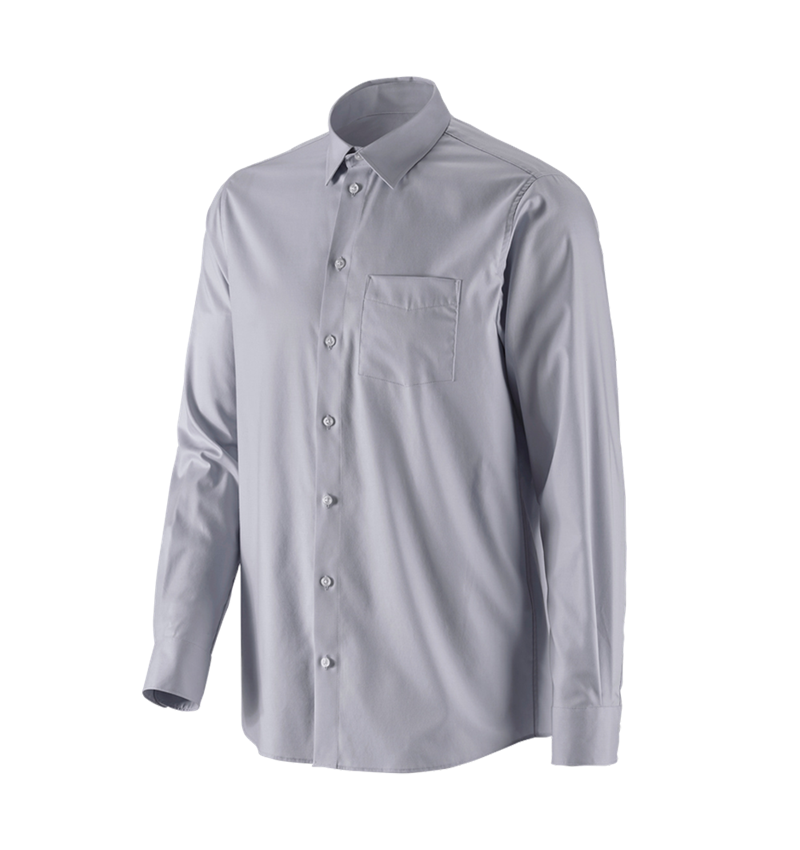 Teman: e.s. Kontorsskjorta cotton stretch, comfort fit + dimmgrå 5
