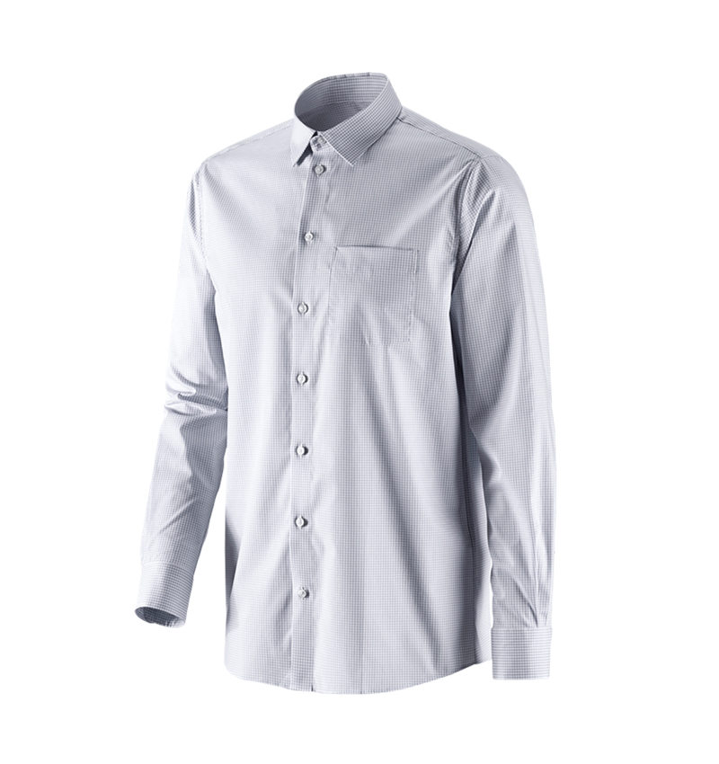Överdelar: e.s. Kontorsskjorta cotton stretch, comfort fit + dimmgrå rutig 4
