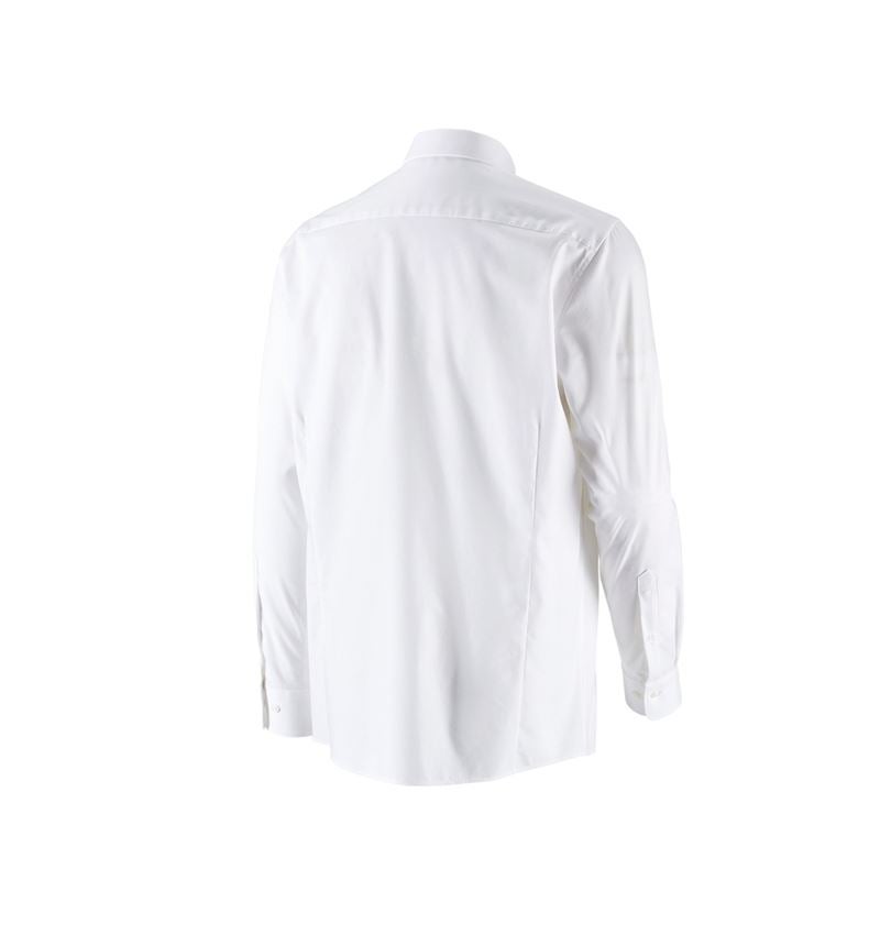 Teman: e.s. Kontorsskjorta cotton stretch, comfort fit + vit 5