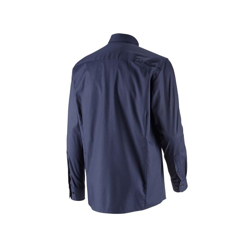 Teman: e.s. Kontorsskjorta cotton stretch, comfort fit + mörkblå 5