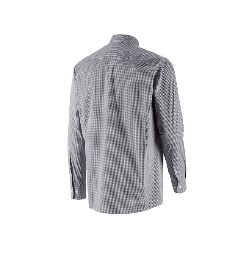 Teman: e.s. Kontorsskjorta cotton stretch, comfort fit + svart rutig 5
