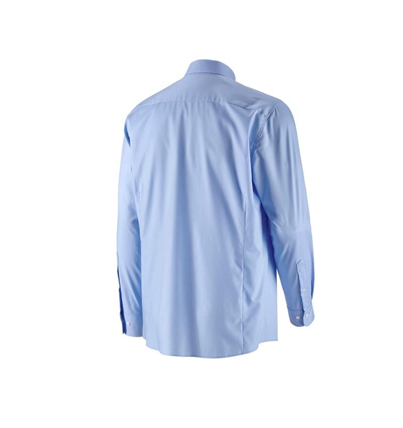 Teman: e.s. Kontorsskjorta cotton stretch, comfort fit + frostblå 5