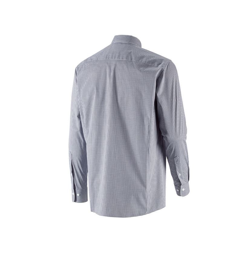 Teman: e.s. Kontorsskjorta cotton stretch, comfort fit + mörkblå rutig 5
