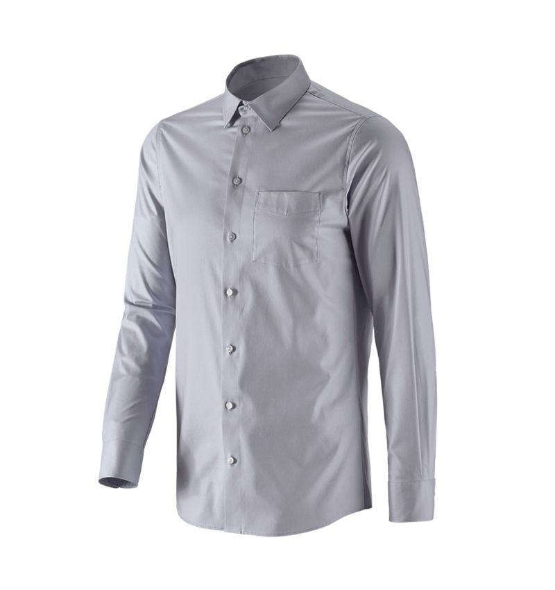 Teman: e.s. Kontorsskjorta cotton stretch, slim fit + dimmgrå 4