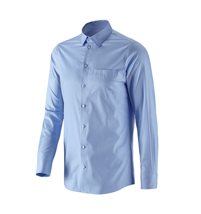 Överdelar: e.s. Kontorsskjorta cotton stretch, slim fit + frostblå 3