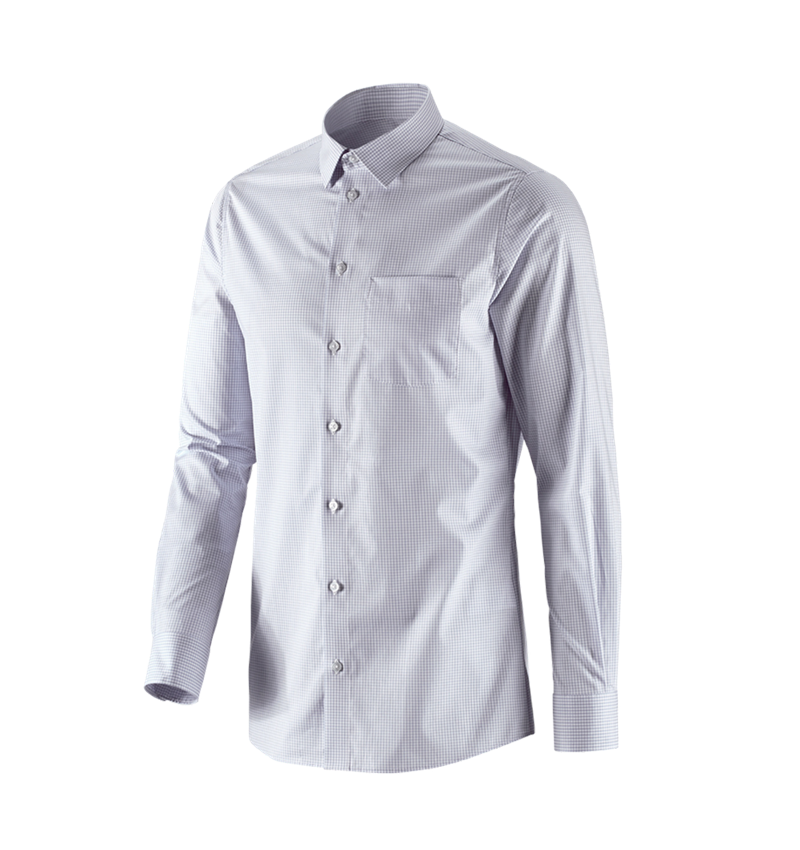 Teman: e.s. Kontorsskjorta cotton stretch, slim fit + dimmgrå rutig 2