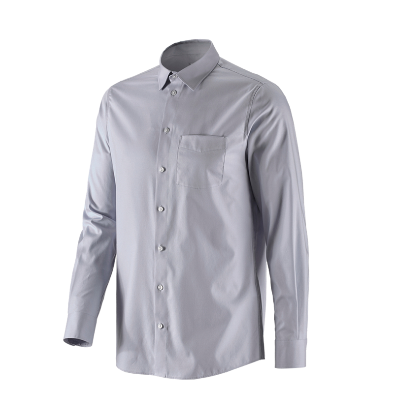 Teman: e.s. Kontorsskjorta cotton stretch, regular fit + dimmgrå 4