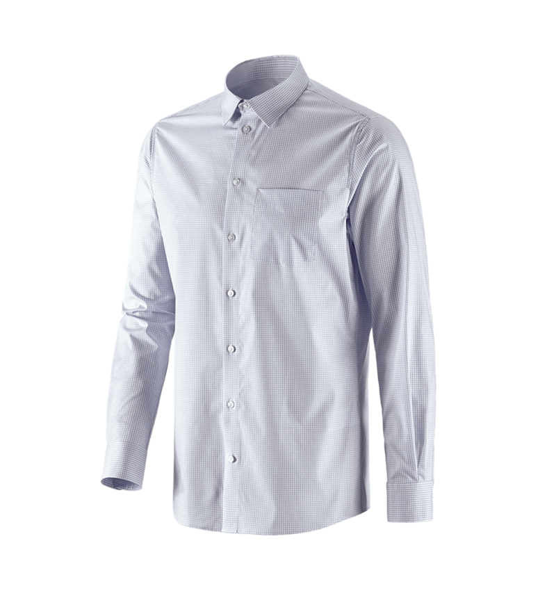 Överdelar: e.s. Kontorsskjorta cotton stretch, regular fit + dimmgrå rutig 4