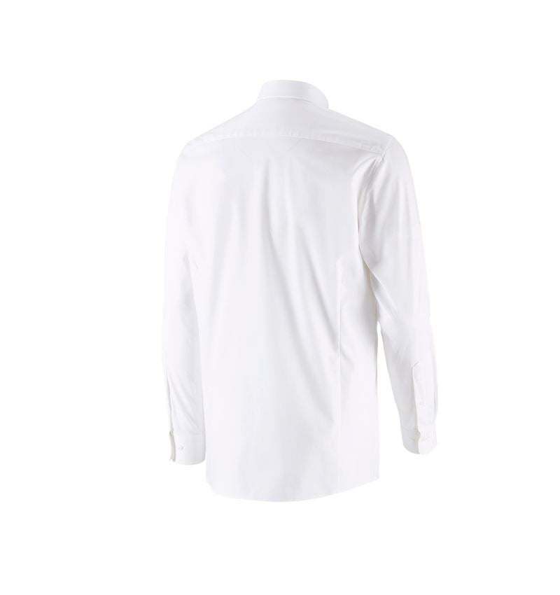 Teman: e.s. Kontorsskjorta cotton stretch, regular fit + vit 5