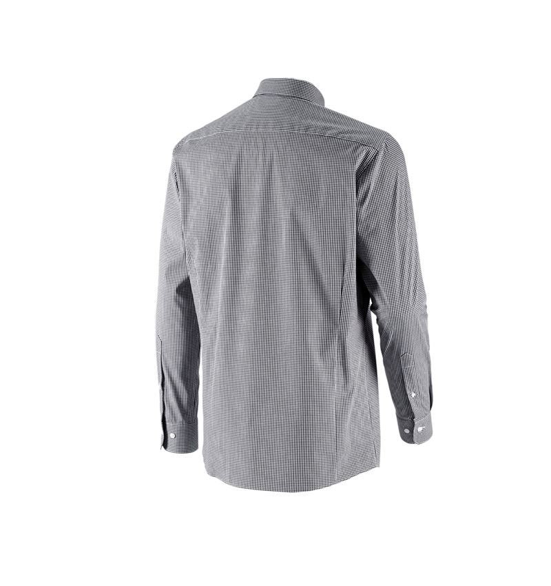 Teman: e.s. Kontorsskjorta cotton stretch, regular fit + svart rutig 5