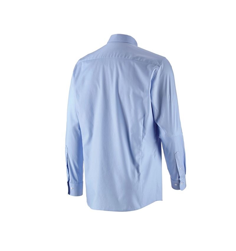 Teman: e.s. Kontorsskjorta cotton stretch, regular fit + frostblå 5