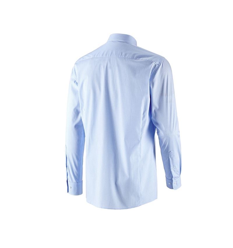 Teman: e.s. Kontorsskjorta cotton stretch, regular fit + frostblå rutig 4