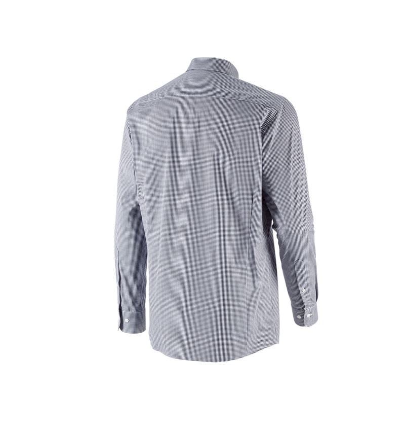 Överdelar: e.s. Kontorsskjorta cotton stretch, regular fit + mörkblå rutig 5