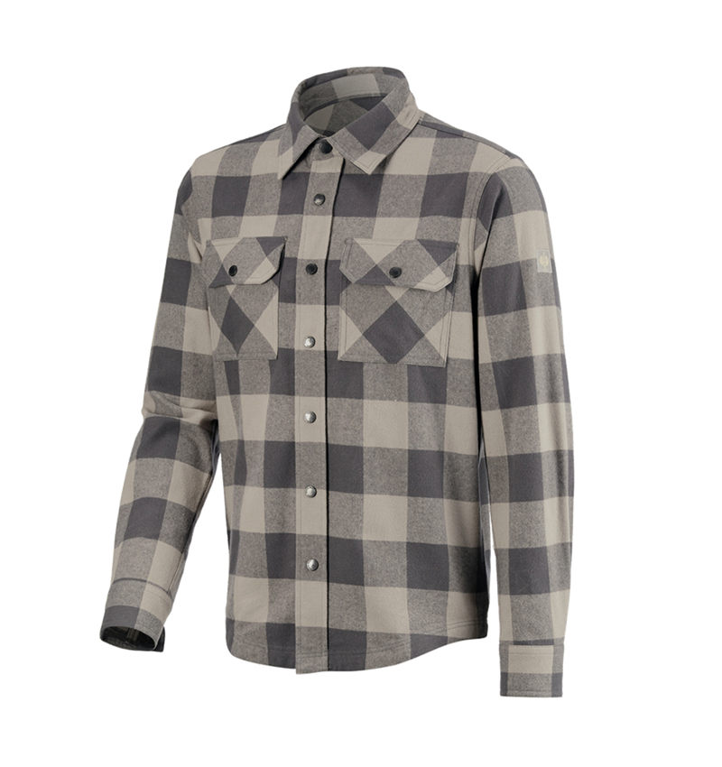 Överdelar: Rutig skjorta e.s.iconic + delfingrå/karbongrå 3