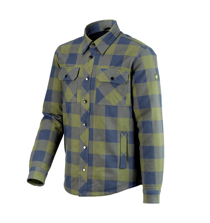 Teman: Allseason rutig skjorta e.s.iconic + berggrön/oxidblå 5