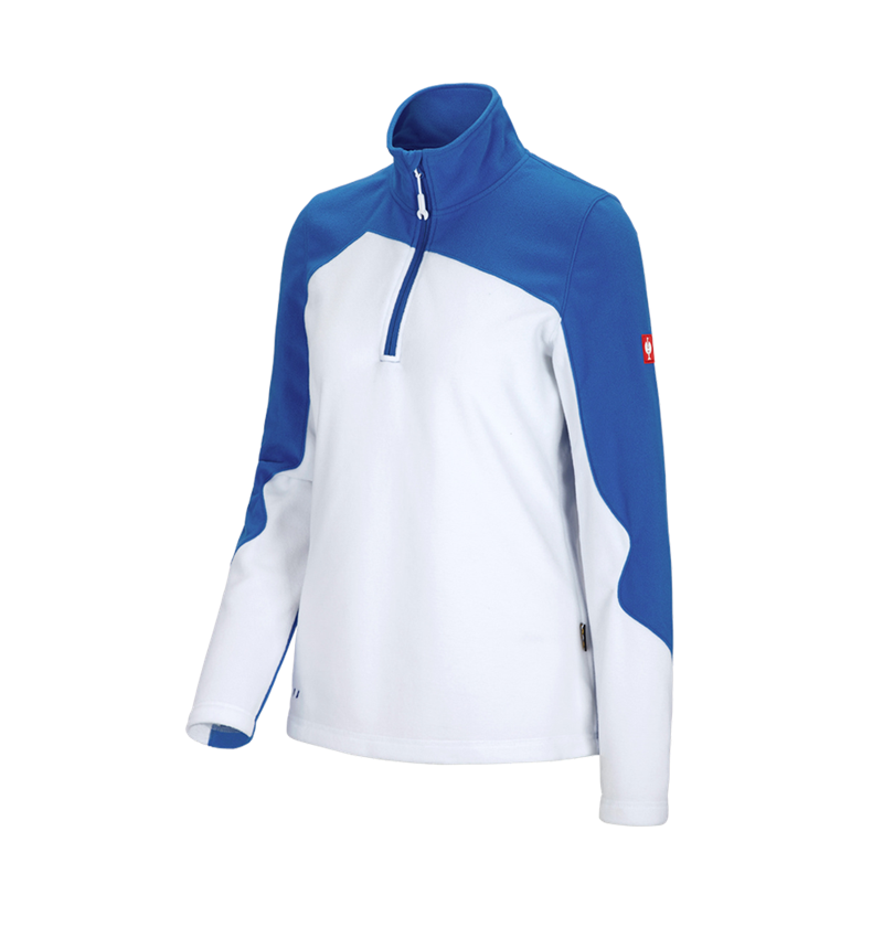 Plumbers / Installers: Fleece troyer e.s.motion 2020, ladies' + white/gentianblue 2