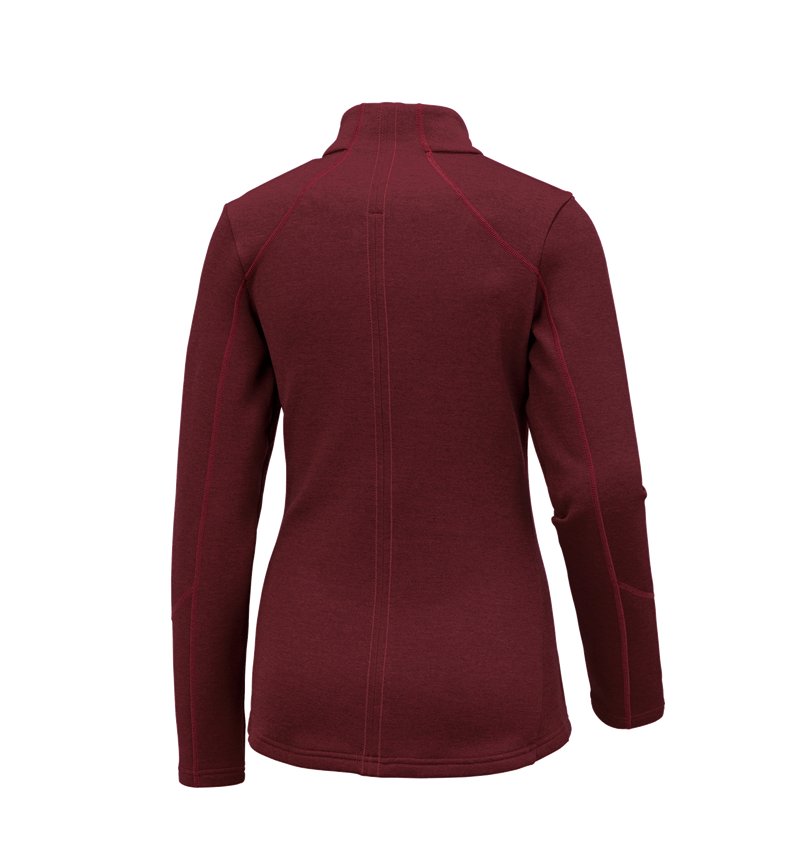 Gardening / Forestry / Farming: e.s. Functional sweat jacket melange, ladies' + ruby melange 1