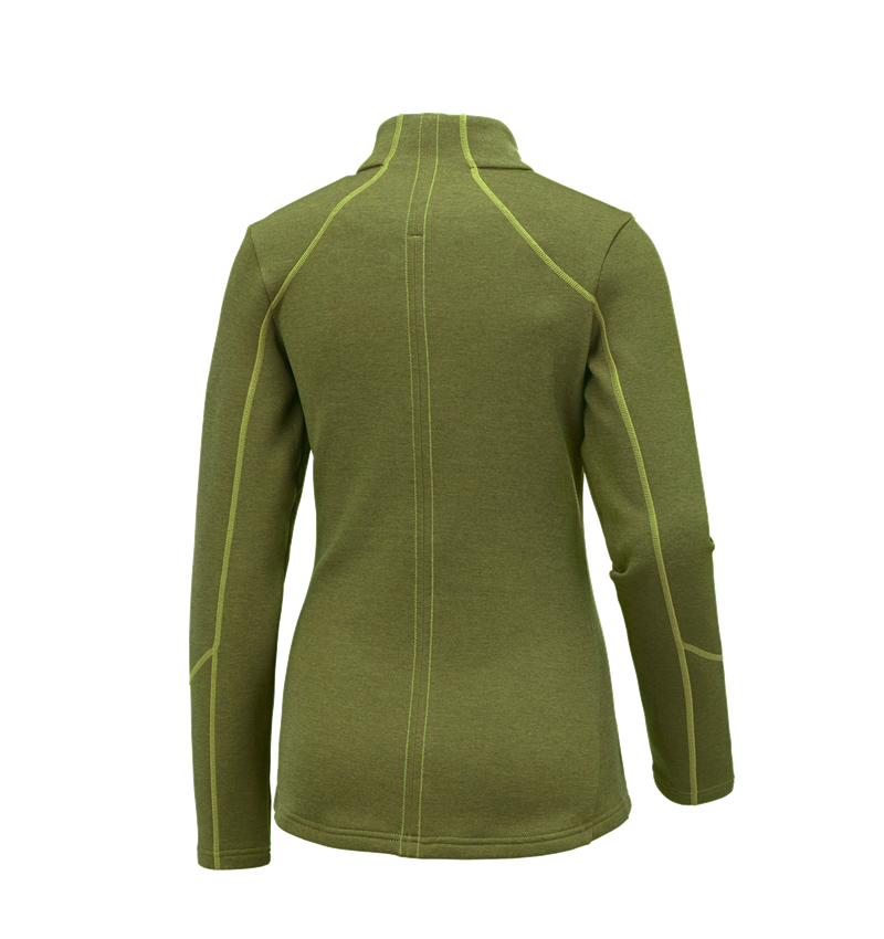 Work Jackets: e.s. Functional sweat jacket melange, ladies' + maygreen melange 1