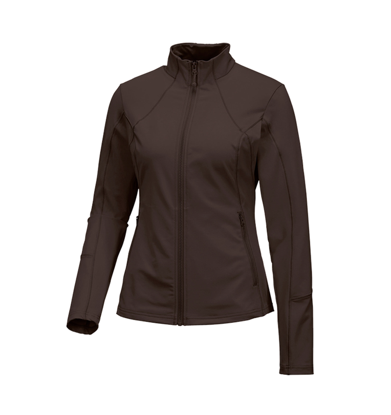 Shirts, Pullover & more: e.s. Functional sweat jacket solid, ladies' + chestnut 1