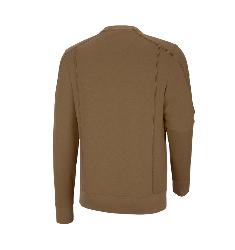 Överdelar: Sweatshirt cotton slub e.s.roughtough + valnöt 3