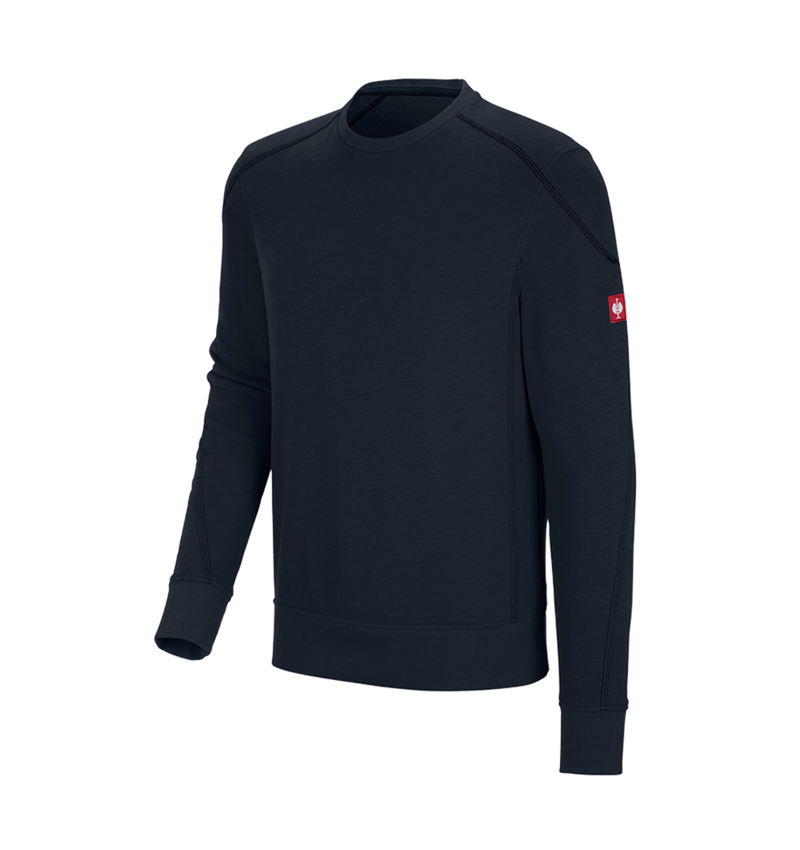 Överdelar: Sweatshirt cotton slub e.s.roughtough + nattblå 1