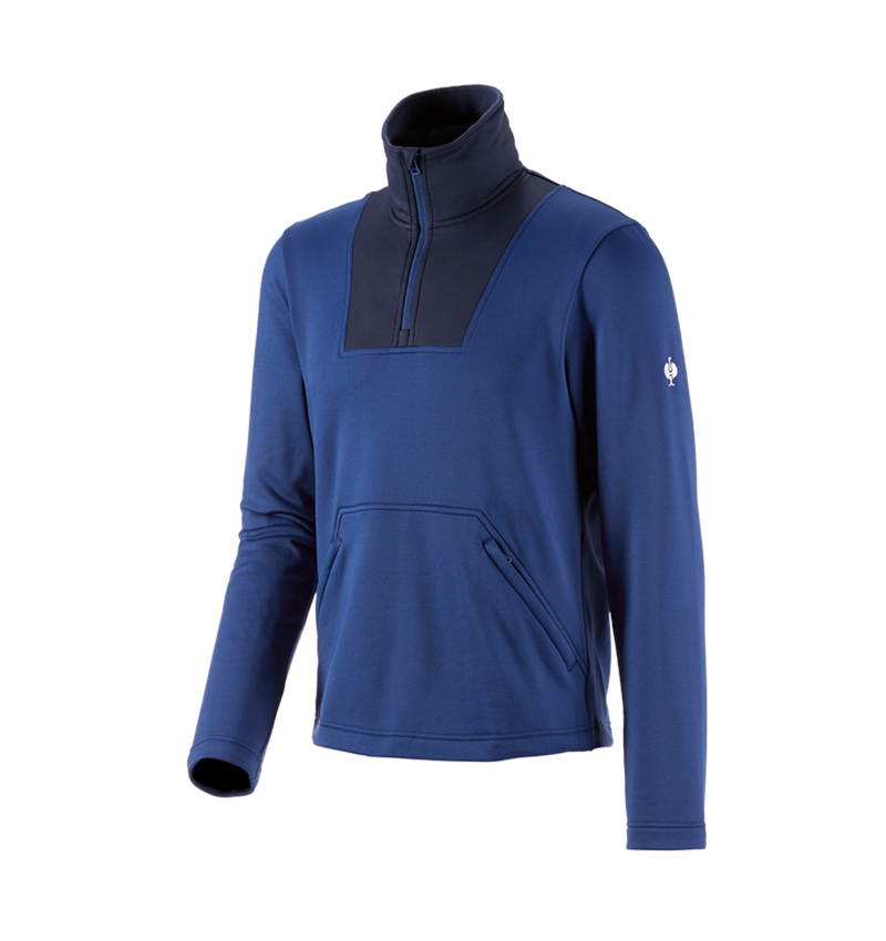 Shirts, Pullover & more: Functional-troyer thermo stretch e.s.concrete + alkaliblue/deepblue 3