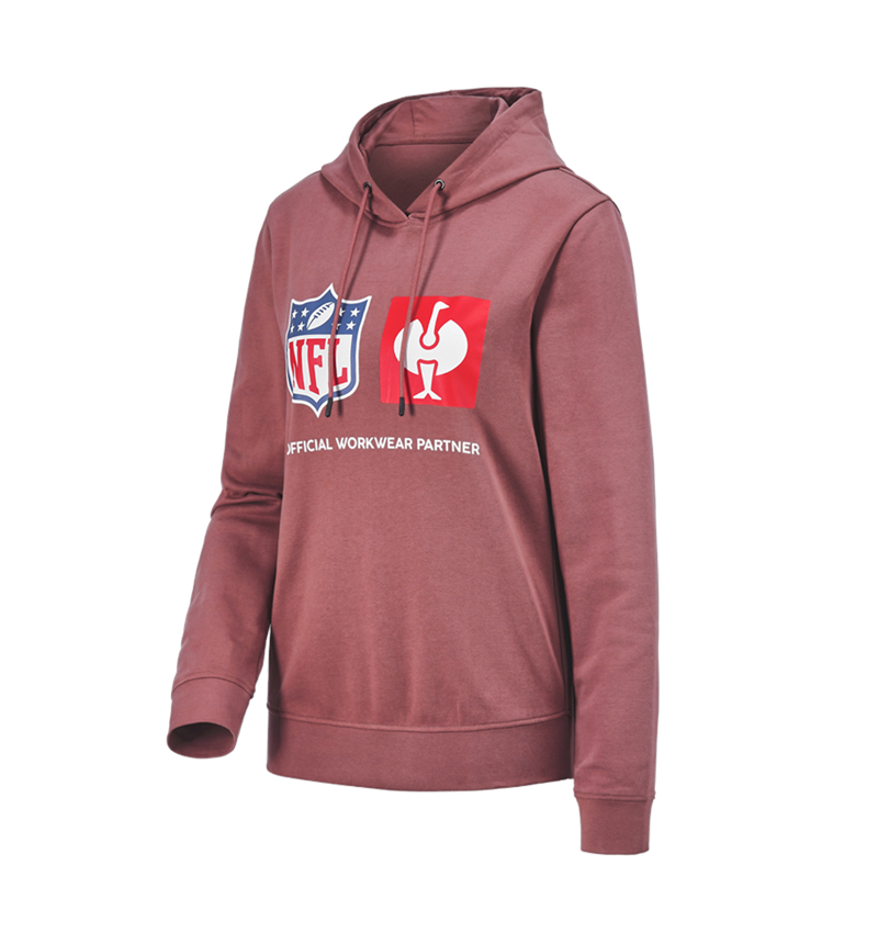 Samarbeten: NFL Hoodie cotton, ladies + oxidröd 7